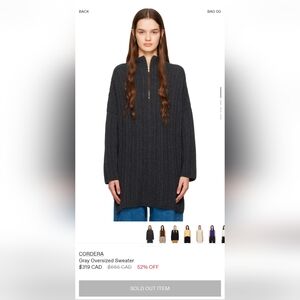 COPY - CORDERA Gray Oversized Sweater